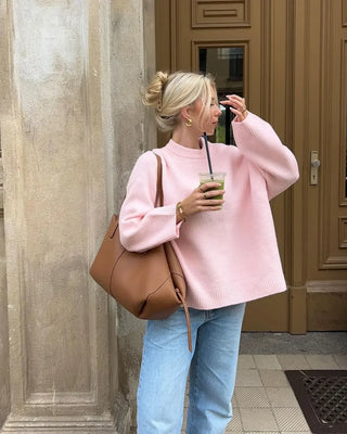 Sue | Oversized Pink Sweater