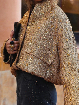 Olivia | Sequined Bomber Jacket