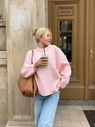 Sue | Oversized Pink Sweater