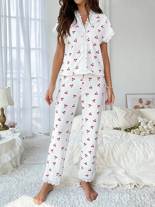 Charlie | Cherry Print Pajama Set